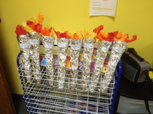 Toddler-Made Olympic Torches